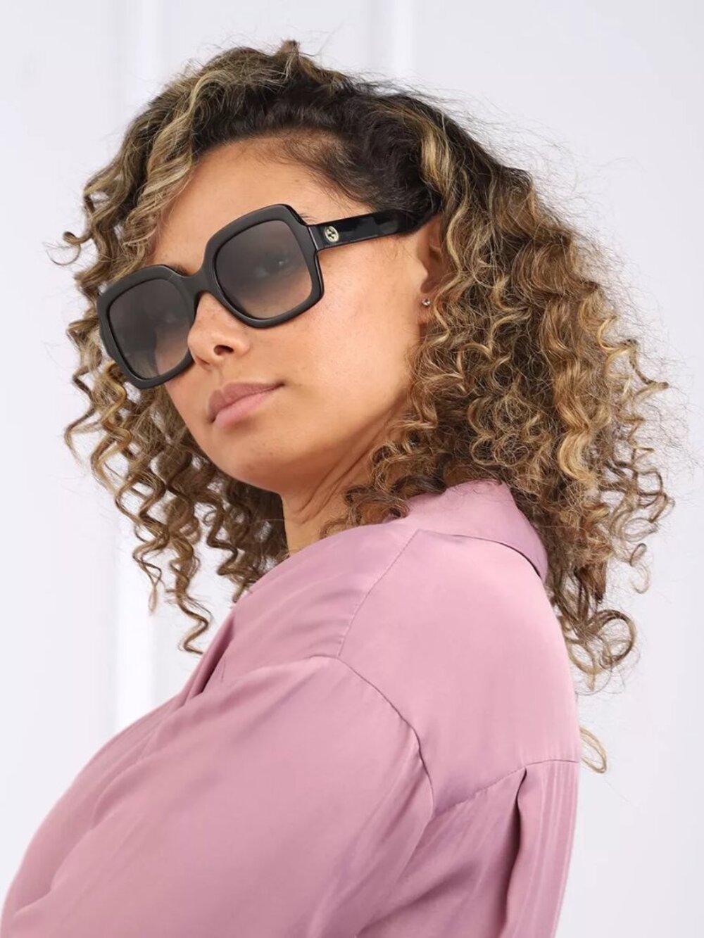 Gucci Women Sunglasse Black Gradient Grey Square GG1337S 001 NEW AUTHENTIC - Picture 9 of 9